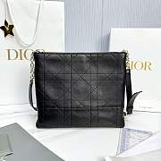 Fortok Dior Trianon Bag Chain Black Flat Macrocannage lambskin 25 x 21 x 7cm - 3