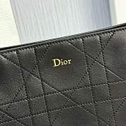 Fortok Dior Trianon Bag Chain Black Flat Macrocannage lambskin 25 x 21 x 7cm - 2
