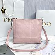 Fortok Dior Trianon Bag Chain Rose Songe Flat Macrocannage lambskin 25 x 21 x 7cm - 1