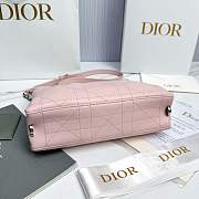 Fortok Dior Trianon Bag Chain Rose Songe Flat Macrocannage lambskin 25 x 21 x 7cm - 4
