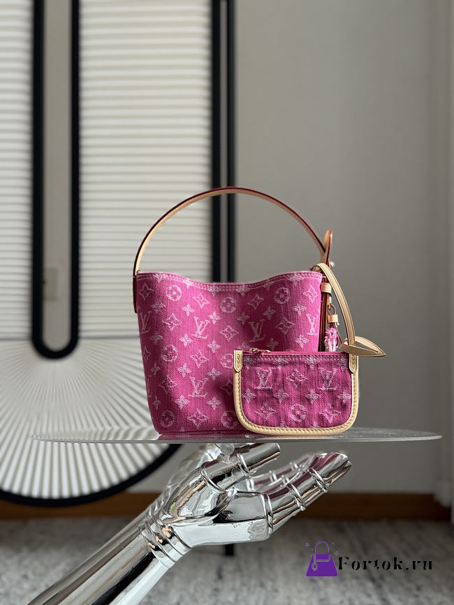 Fortok Louis Vuitton All In BB Denim Fuschia Pink 16 x 18 x 12cm - 1