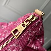 Fortok Louis Vuitton Pochette Valley Monogram Denim Fuchsia 21 x 15 x 7cm - 5