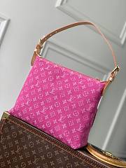 Fortok Louis Vuitton Pink Monogram Denim Baggy NM Fuchsia Pink 30 x 22 x 13cm - 3