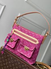 Fortok Louis Vuitton Pink Monogram Denim Baggy NM Fuchsia Pink 30 x 22 x 13cm - 1