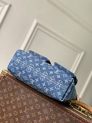 Fortok Louis Vuitton Pink Monogram Denim Baggy NM Blue 30 x 22 x 13cm  - 6