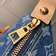 Fortok Louis Vuitton Pink Monogram Denim Baggy NM Blue 30 x 22 x 13cm  - 5