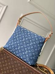 Fortok Louis Vuitton Pink Monogram Denim Baggy NM Blue 30 x 22 x 13cm  - 2