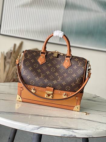 Fortok Louis Vuitton Speedy Trunk 30 Monogram Brown 30 x 26 x 14.5cm