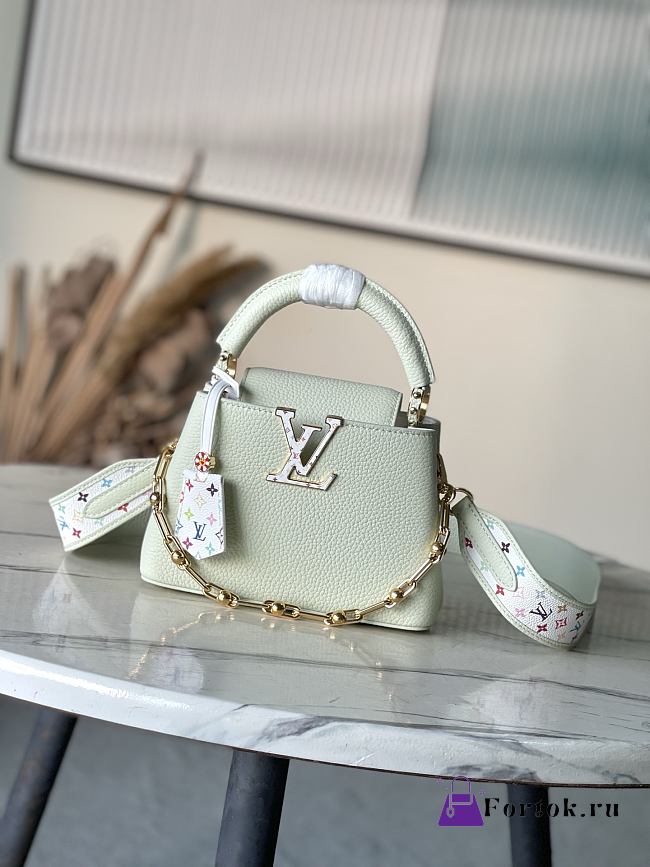 Fortok LV x TM Capucines Mini Taurillon leather Green 21 × 13.6 × 8 cm - 1