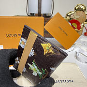 Fortok Louis Vuitton Spring 2026 Collection Double Card Holder Monogram Flowers Canvas 11*1.5*7cm - 4
