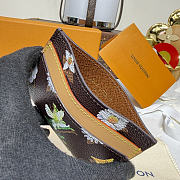 Fortok Louis Vuitton Spring 2026 Collection Double Card Holder Monogram Flowers Canvas 11*1.5*7cm - 6
