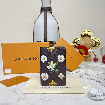 Fortok Louis Vuitton Spring 2026 Collection Pocket Organizer Monogram Flowers Canvas 7.5*1*11.1cm