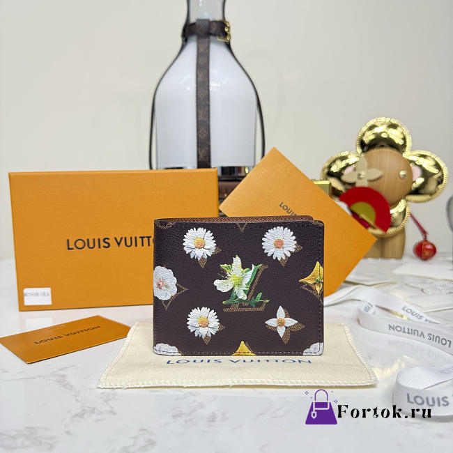 Fortok Louis Vuitton Spring 2026 Collection Slender Wallet Monogram Flowers 11*2*8.5cm - 1