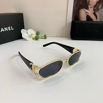 Fortok Chanel Sunglasses Black - Gold-plated
