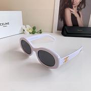 Fortok Celine Triomphe Oval Sunglasses White - 6