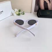 Fortok Celine Triomphe Oval Sunglasses White - 5