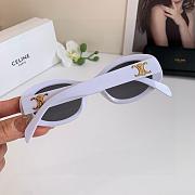 Fortok Celine Triomphe Oval Sunglasses White - 2