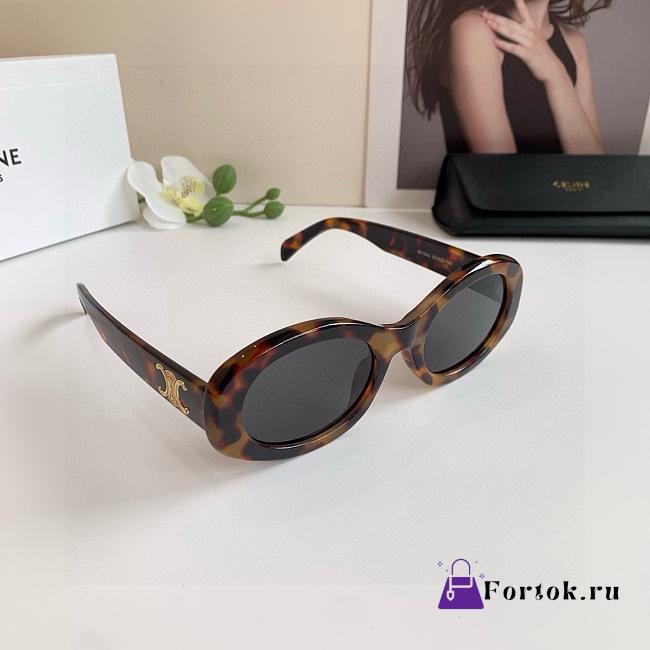 Fortok Celine Triomphe Oval Sunglasses Amber - 1