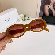 Fortok Celine Triomphe Oval Sunglasses Brown - 4