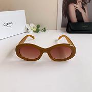 Fortok Celine Triomphe Oval Sunglasses Brown - 5