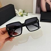 Fortok YSL Saint Laurent Eyewear Oversized-Frame Sunglasses Black - Gold Hardware - 5