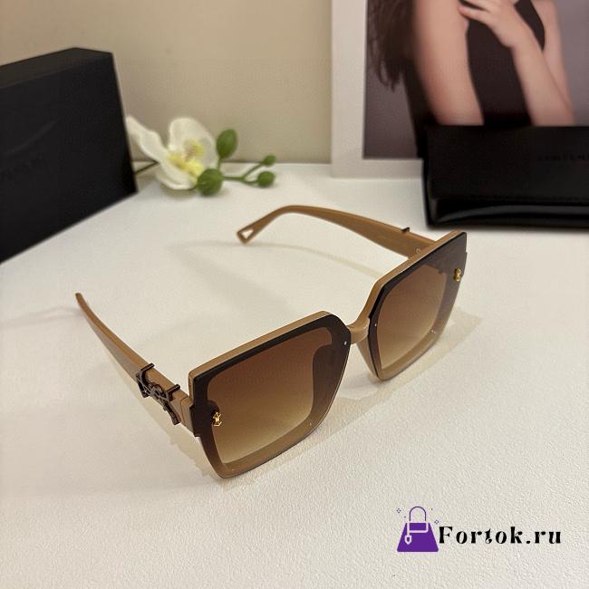 Fortok YSL Saint Laurent Eyewear Oversized-Frame Sunglasses Brown - 1