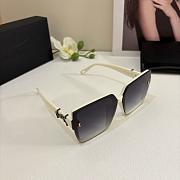 Fortok YSL Saint Laurent Eyewear Oversized-Frame Sunglasses White - 1