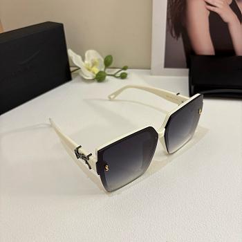 Fortok YSL Saint Laurent Eyewear Oversized-Frame Sunglasses White