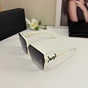 Fortok YSL Saint Laurent Eyewear Oversized-Frame Sunglasses White - 6