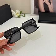 Fortok YSL Saint Laurent Eyewear Oversized-Frame Sunglasses Full Black - 3
