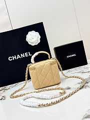 Fortok Chanel Vanity Case Bag Beige 11×7×8.5cm - 2