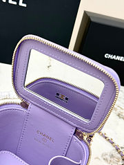 Fortok Chanel Vanity Case Bag Purple 11×7×8.5cm - 5
