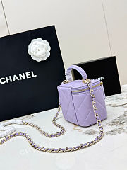 Fortok Chanel Vanity Case Bag Purple 11×7×8.5cm - 2