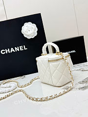 Fortok Chanel Vanity Case Bag White 11×7×8.5cm - 6