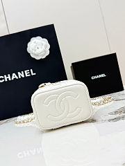 Fortok Chanel Vanity Case Bag White 11×7×8.5cm - 4