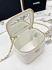 Fortok Chanel Vanity Case Bag White 11×7×8.5cm - 3