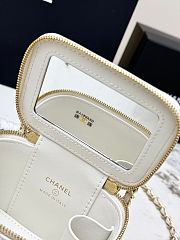 Fortok Chanel Vanity Case Bag White 11×7×8.5cm - 2