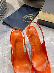 Fortok Louboutin Miss Z Sling Back 100mm Orange - 6