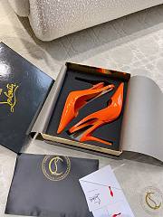 Fortok Louboutin Miss Z Sling Back 100mm Orange - 4