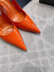 Fortok Louboutin Miss Z Sling Back 100mm Orange - 3