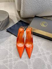 Fortok Louboutin Miss Z Sling Back 100mm Orange - 2