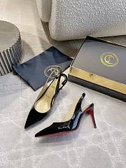 Fortok Louboutin Miss Z Sling Back 100mm Black - 6