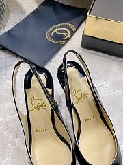 Fortok Louboutin Miss Z Sling Back 100mm Black - 4
