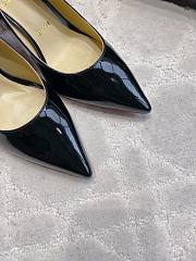 Fortok Louboutin Miss Z Sling Back 100mm Black - 3