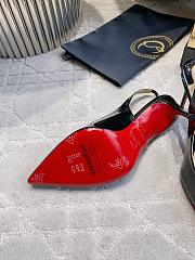 Fortok Louboutin Miss Z Sling Back 100mm Black - 2