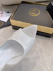 Fortok Christian Louboutin Miss Z Mule White 85mm/100mm - 6