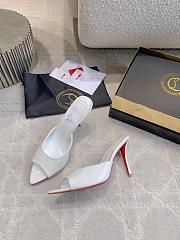 Fortok Christian Louboutin Miss Z Mule White 85mm/100mm - 5