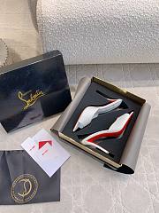 Fortok Christian Louboutin Miss Z Mule White 85mm/100mm - 4