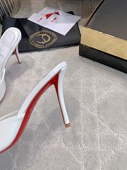 Fortok Christian Louboutin Miss Z Mule White 85mm/100mm - 3