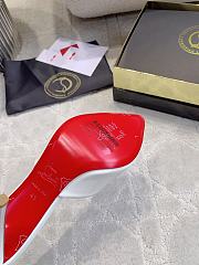 Fortok Christian Louboutin Miss Z Mule White 85mm/100mm - 2